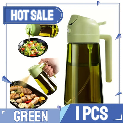 2-in-1 Oil Sprayer & Basting Brush – Oil Dispenser for Air Fryer, Grilling & Cooking
