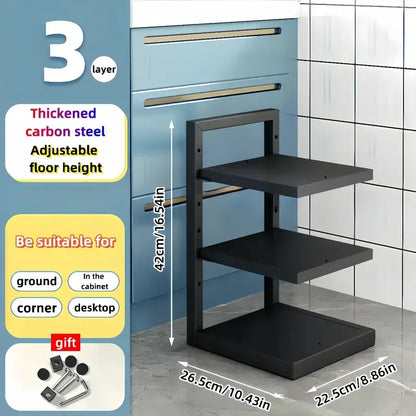 Adjustable Stainless Steel Pot Rack Organizer