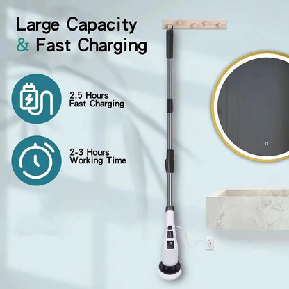 9-in-1 Electric Cleaning Brush – Powerful Multi-Surface Scrubber