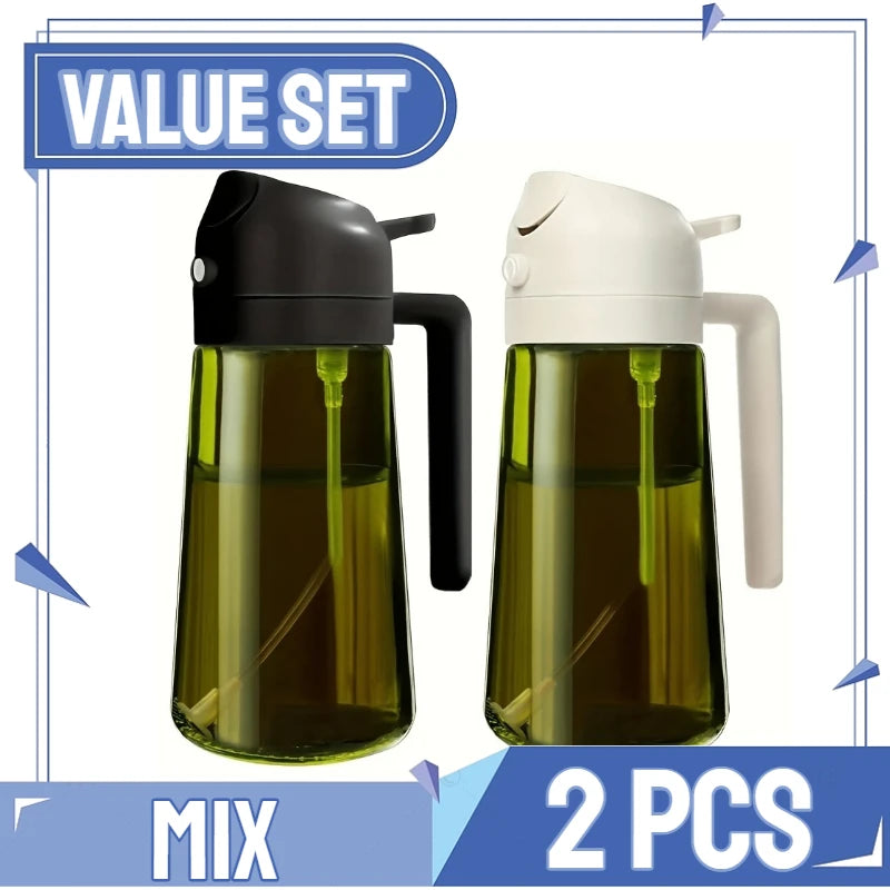 2-in-1 Oil Sprayer & Basting Brush – Oil Dispenser for Air Fryer, Grilling & Cooking