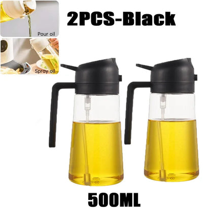 2-in-1 Oil Sprayer & Basting Brush – Oil Dispenser for Air Fryer, Grilling & Cooking