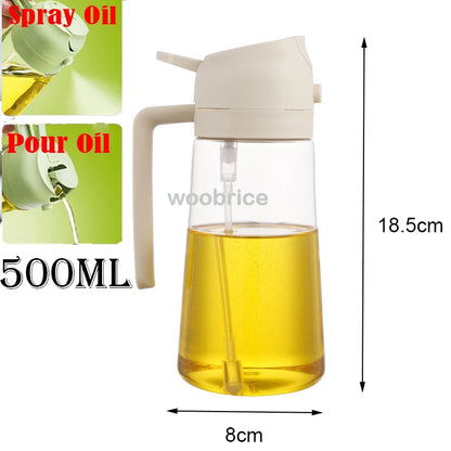 2-in-1 Oil Sprayer & Basting Brush – Oil Dispenser for Air Fryer, Grilling & Cooking