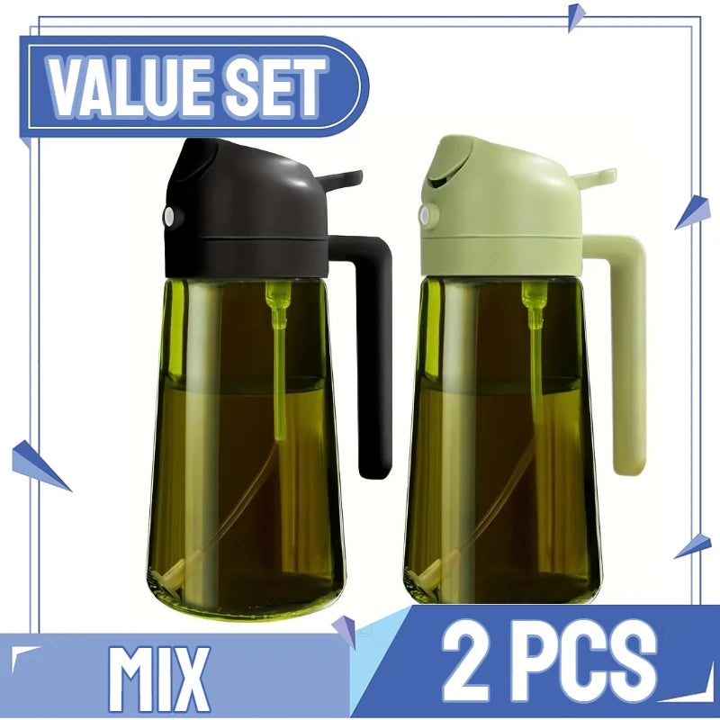 2-in-1 Oil Sprayer & Basting Brush – Oil Dispenser for Air Fryer, Grilling & Cooking