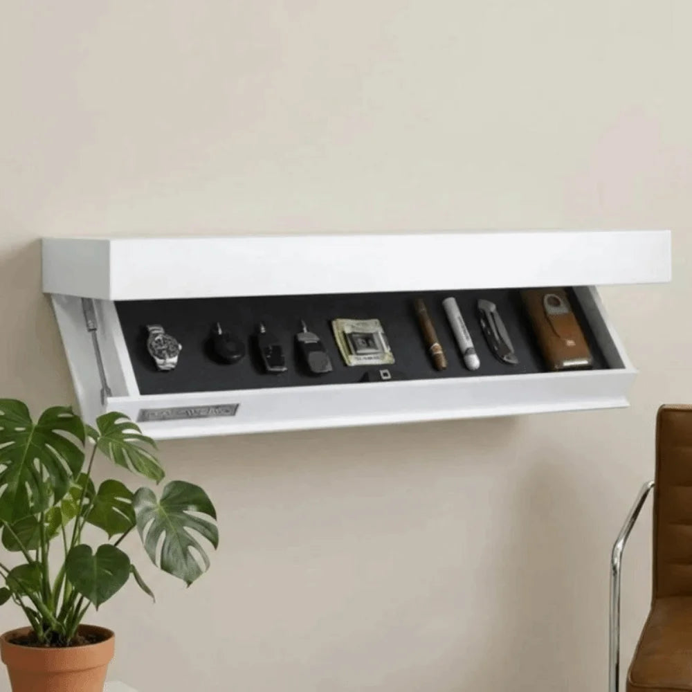 Solid Wood Magic Flap Shelf – Wall-Mounted Hidden Storage & Decorative Floating Shelf