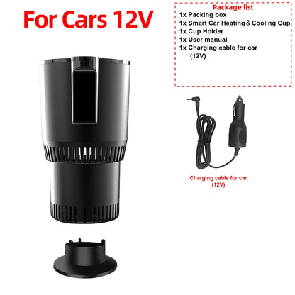 Portable Car Cup Cooler & Warmer – 12V Smart Temperature Control Drink Holder