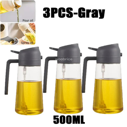 2-in-1 Oil Sprayer & Basting Brush – Oil Dispenser for Air Fryer, Grilling & Cooking