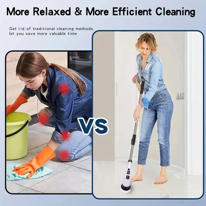 9-in-1 Electric Cleaning Brush – Powerful Multi-Surface Scrubber