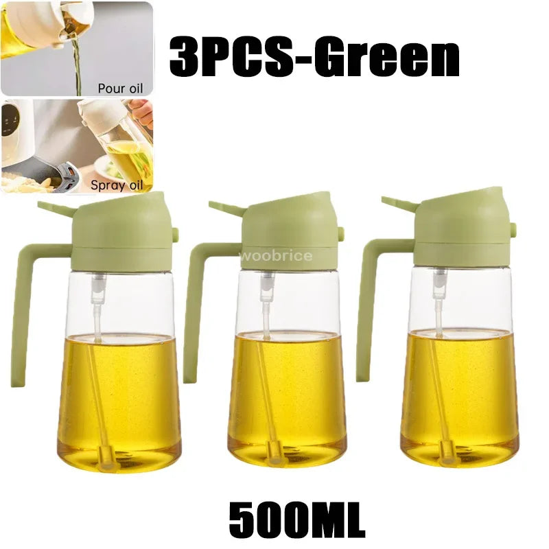 2-in-1 Oil Sprayer & Basting Brush – Oil Dispenser for Air Fryer, Grilling & Cooking