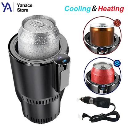 Portable Car Cup Cooler & Warmer – 12V Smart Temperature Control Drink Holder